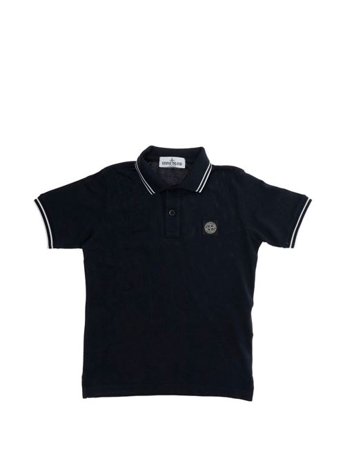 T-shirt bambino Stone Island navy con logo STONE ISLAND KIDS | 2100001S0018V0020